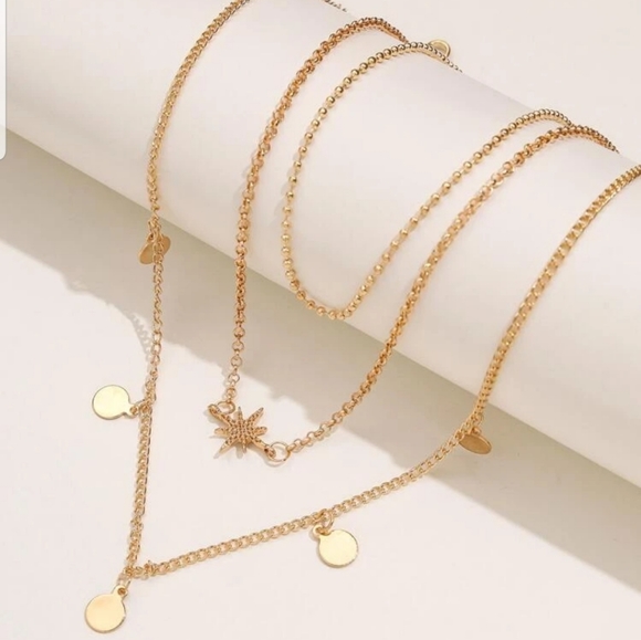 *Magdalena* Layered Disc Necklace - Picture 2 of 3